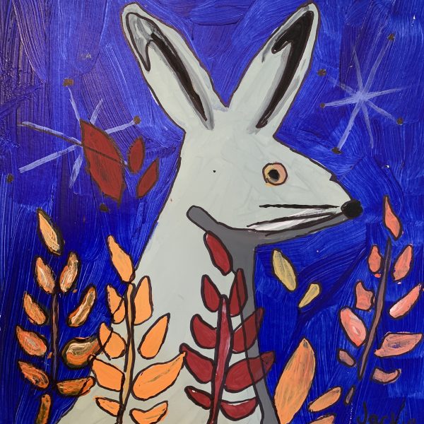 Christmas is Coming Tile Art - Rabbit