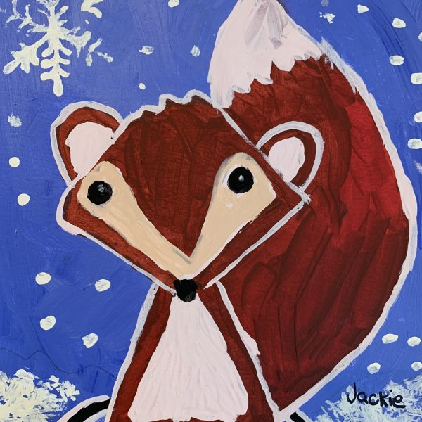 Christmas is Coming Tile Art - Fox