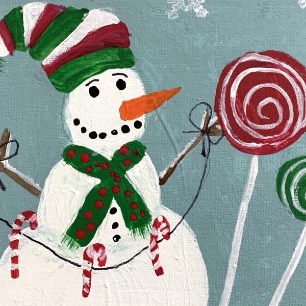 Christmas is Coming Tile Art - Snowman