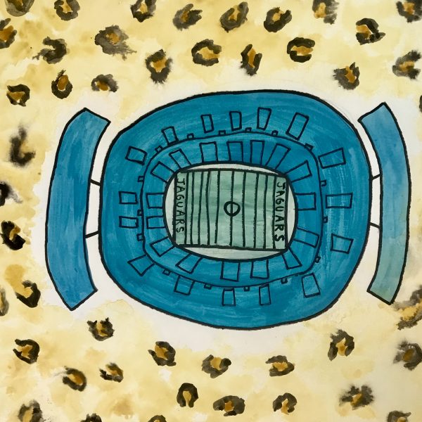 Jacksonville Landmarks Tile Art - Stadium