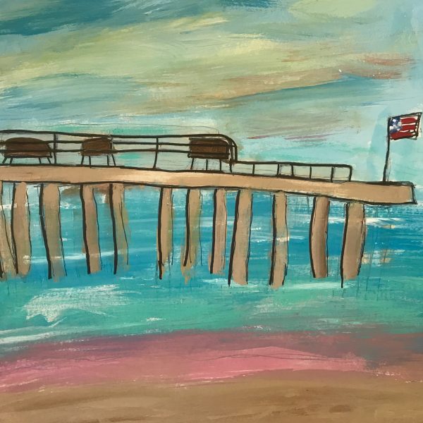 Jacksonville Landmarks Tile Art - Jax Beach Pier II